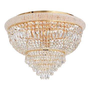 Ideal Lux - Kristallikattovalaisin DUBAI 24xE14/28W/230V halkaisija 78 cm kulta