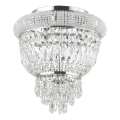 Ideal Lux - Kristallikattovalaisin DUBAI 3xE14/28W/230V halkaisija 32 cm kiiltävä kromi