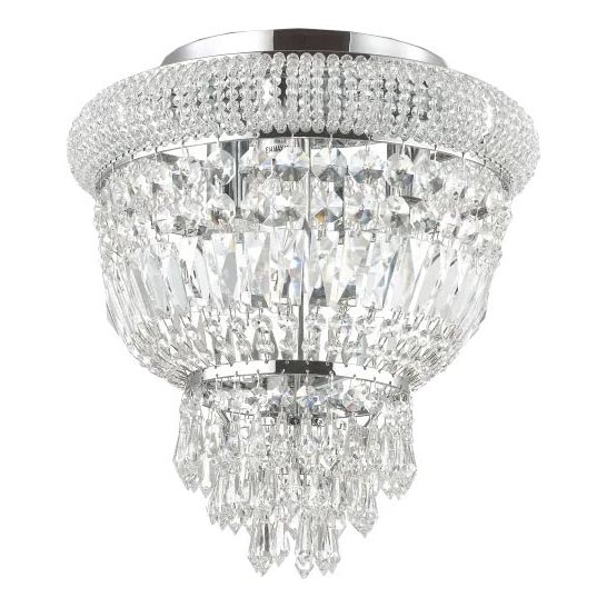 Ideal Lux - Kristallikattovalaisin DUBAI 3xE14/28W/230V halkaisija 32 cm kiiltävä kromi