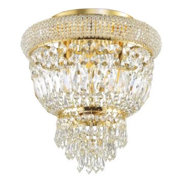 Ideal Lux - Kristallikattovalaisin DUBAI 3xE14/28W/230V halkaisija 32 cm kulta