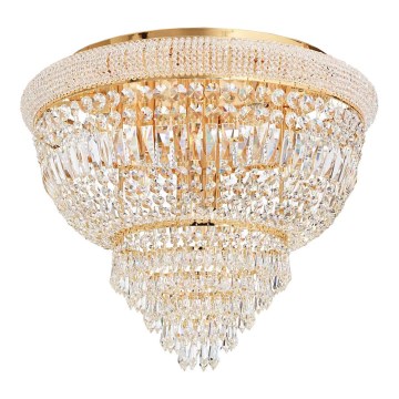 Ideal Lux - Kristallikattovalaisin DUBAI 6xE14/28W/230V halkaisija 52 cm kulta