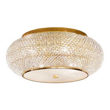 Ideal Lux - Kristallikattovalaisin PASHA 10xE14/40W/230V halkaisija 55 cm kulta
