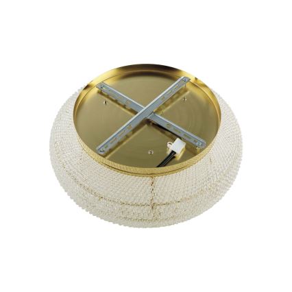 Ideal Lux - Kristallikattovalaisin PASHA 10xE14/40W/230V halkaisija 55 cm kulta