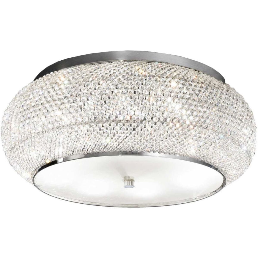 Ideal Lux - Kristallikattovalaisin PASHA 10xE14/40W/230V halkaisija 55 kiiltävä kromi