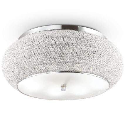 Ideal Lux - Kristallikattovalaisin PASHA 14xE14/40W/230V halkaisija 65 kiiltävä kromi
