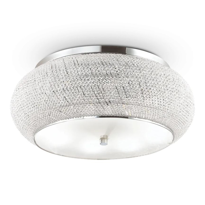 Ideal Lux - Kristallikattovalaisin PASHA 14xE14/40W/230V halkaisija 65 kiiltävä kromi