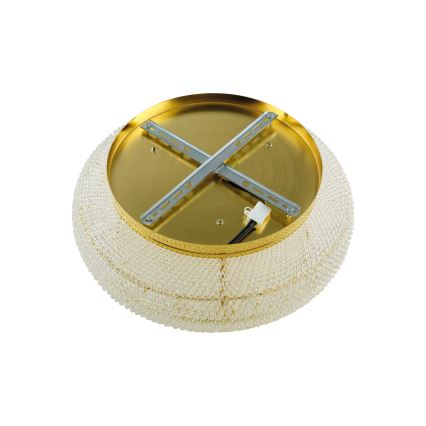 Ideal Lux - Kristallikattovalaisin PASHA 6xE14/40W/230V halkaisija 40 cm kulta