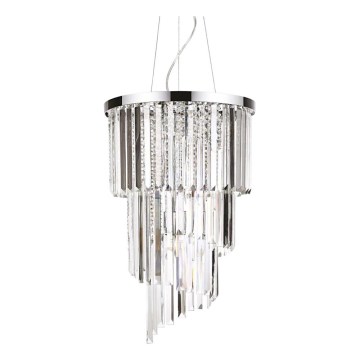 Ideal Lux - Kristallikruunu johdossa CARLTON 8xE14/40W/230V halkaisija 40 cm kiiltävä kromi