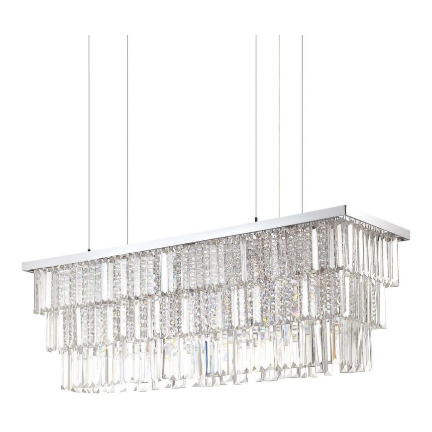 Ideal Lux - Kristallikruunu johdossa MARTINEZ 8xE14/40W/230V kiiltävä kromi