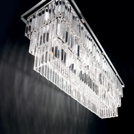 Ideal Lux - Kristallikruunu johdossa MARTINEZ 8xE14/40W/230V kiiltävä kromi