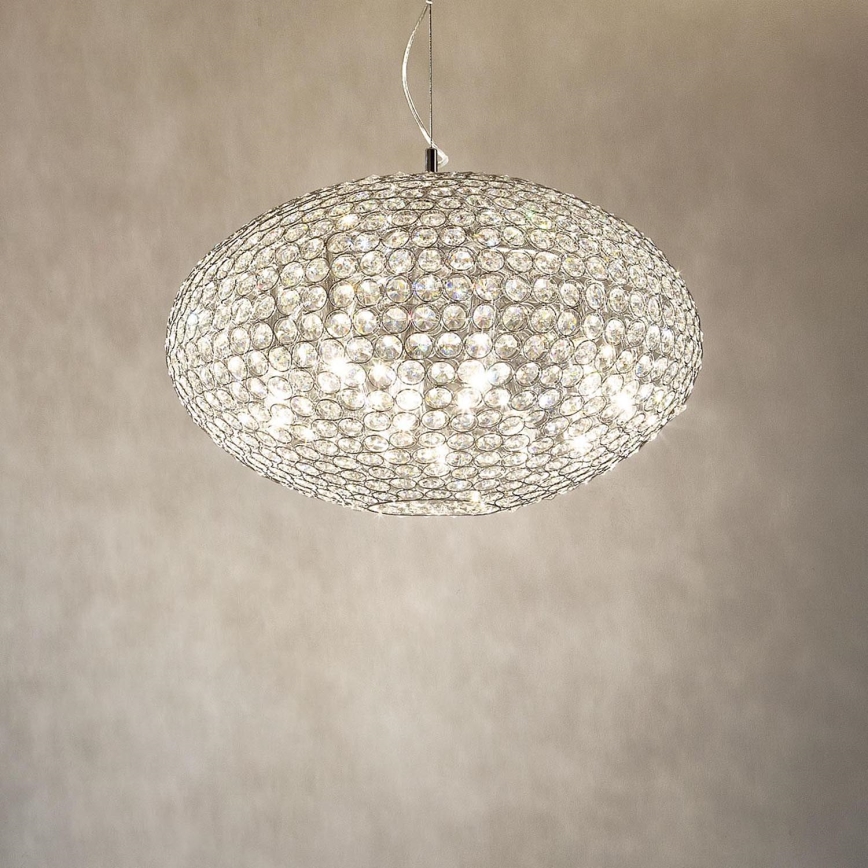 Ideal Lux - Kristallikruunu johdossa ORION 12xE14/40W/230V halkaisija 60 cm hopea