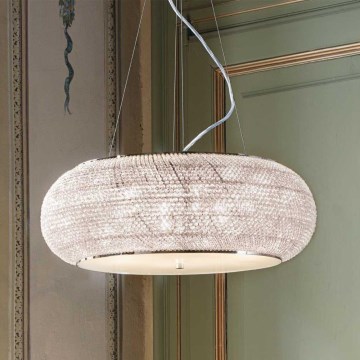 Ideal Lux - Kristallikruunu johdossa PASHA 14xE14/40W/230V halkaisija 65 cm kiiltävä kromi