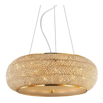 Ideal Lux - Kristallikruunu johdossa PASHA 14xE14/40W/230V halkaisija 65 cm kulta