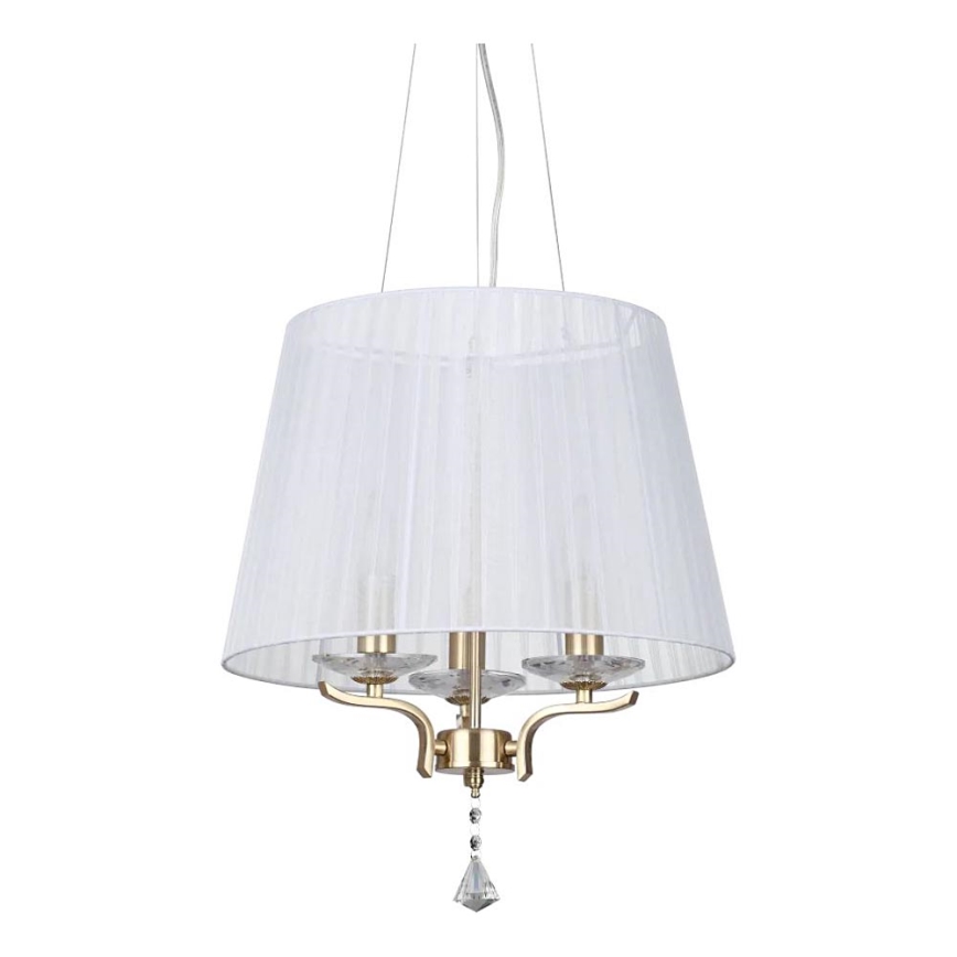 Ideal Lux - Kristallikruunu johdossa PEGASO 3xE14/28W/230V halkaisija 40 cm kulta