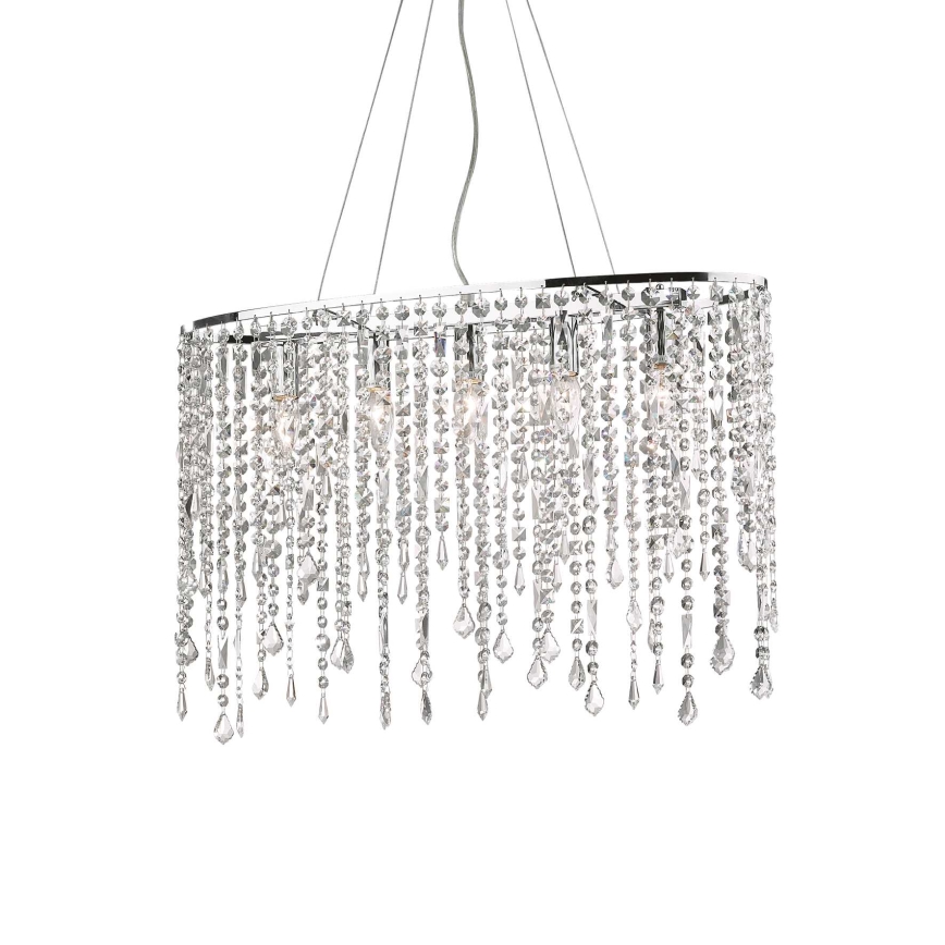 Ideal Lux - Kristallikruunu johdossa RAIN 5xE14/40W/230V läpinäkyvä