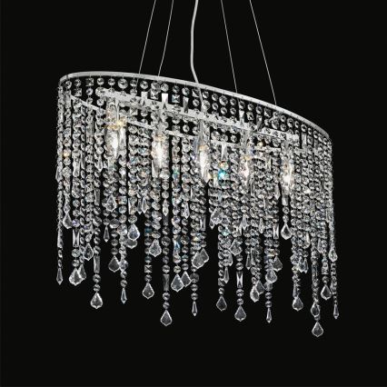 Ideal Lux - Kristallikruunu johdossa RAIN 5xE14/40W/230V läpinäkyvä