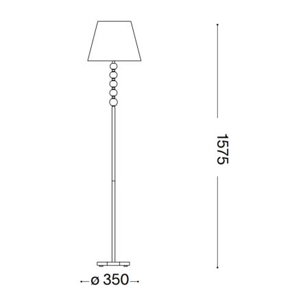 Ideal Lux - Kristallilattiavalaisin QUEEN 1xE27/60W/230V kulta