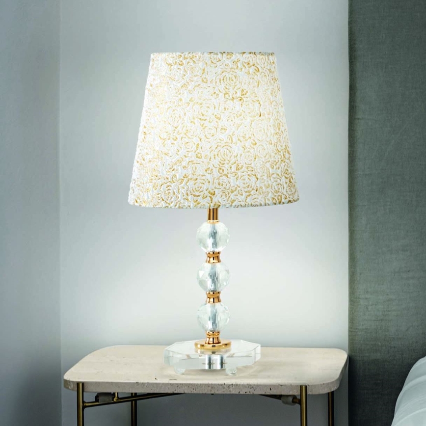 Ideal Lux - Kristallipöytävalaisin QUEEN 1xE27/60W/230V kulta