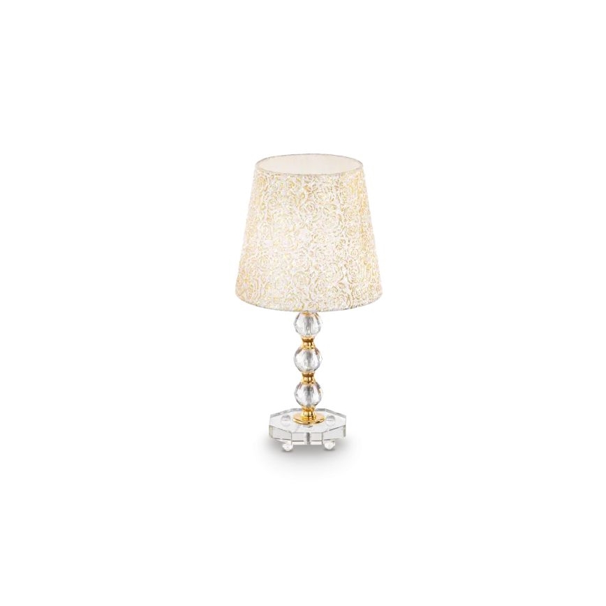 Ideal Lux - Kristallipöytävalaisin QUEEN 1xE27/60W/230V kulta