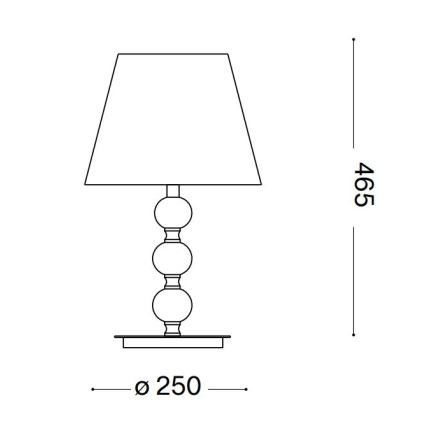 Ideal Lux - Kristallipöytävalaisin QUEEN 1xE27/60W/230V kulta