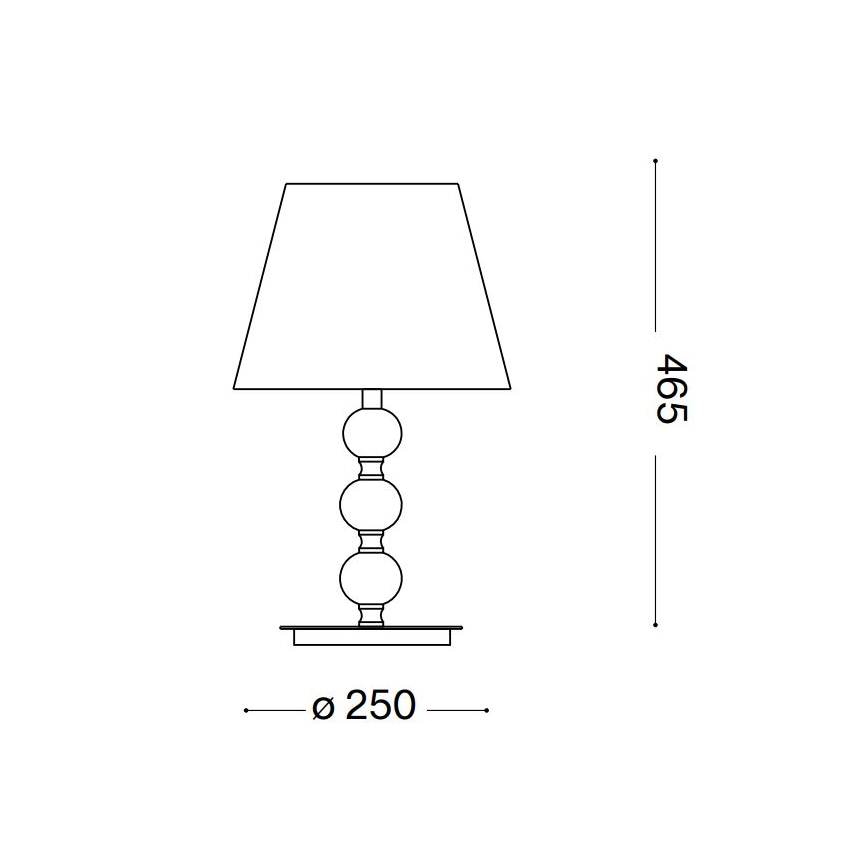 Ideal Lux - Kristallipöytävalaisin QUEEN 1xE27/60W/230V kulta