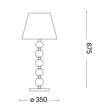 Ideal Lux - Kristallipöytävalaisin QUEEN 1xE27/60W/230V kulta