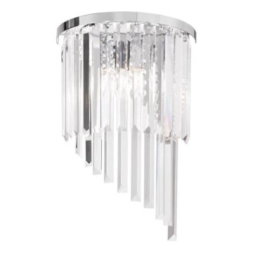 Ideal Lux - Kristalliseinävalaisin CARLTON 3xE14/40W/230V kiiltävä kromi