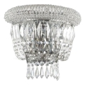 Ideal Lux - Kristalliseinävalaisin DUBAI 2xE14/28W/230V kiiltävä kromi