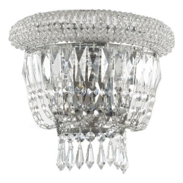Ideal Lux - Kristalliseinävalaisin DUBAI 2xE14/28W/230V kiiltävä kromi