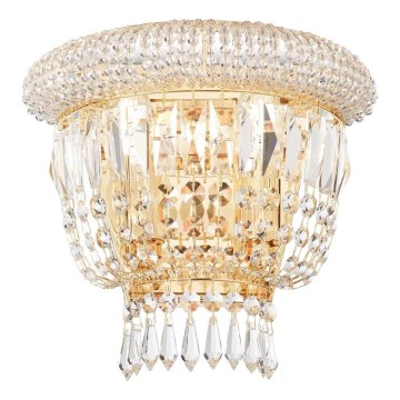 Ideal Lux - Kristalliseinävalaisin DUBAI 2xE14/28W/230V kulta