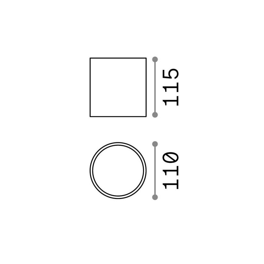 Ideal Lux - Kylpyhuoneen kohdevalo GUN 1xGU10/28W/230V IP44 valkoinen