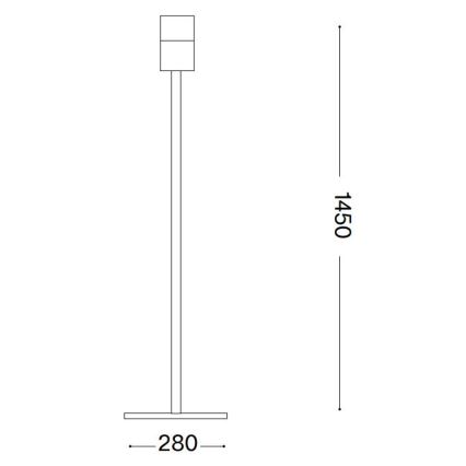 Ideal Lux - Lampun jalka SETTI UP 1xE27/42W/230V kiiltävä kromi