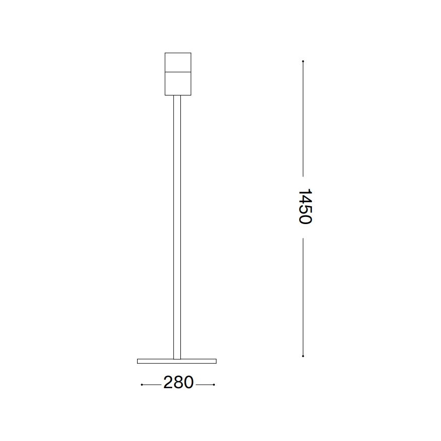 Ideal Lux - Lampun jalka SETTI UP 1xE27/42W/230V kiiltävä kromi