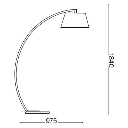 Ideal Lux - Lattialamppu 1xE27/60W/230V