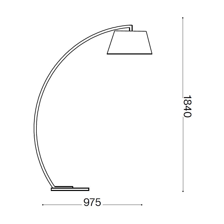 Ideal Lux - Lattialamppu 1xE27/60W/230V