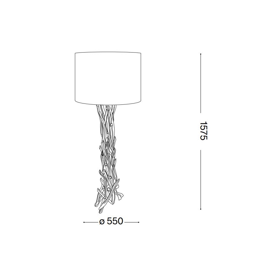 Ideal Lux - Lattialamppu DRIFTWOOD 1xE27/60W/230V guava