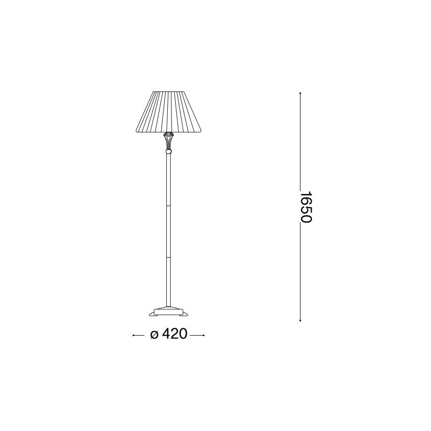 Ideal Lux - Lattialamppu FIRENZE 1xE14/40W/230V kulta
