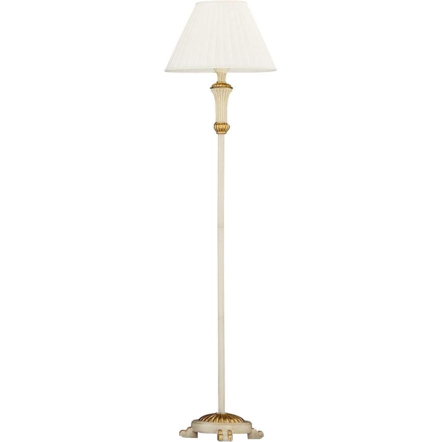 Ideal Lux - Lattialamppu FIRENZE 1xE14/40W/230V valkoinen/kulta