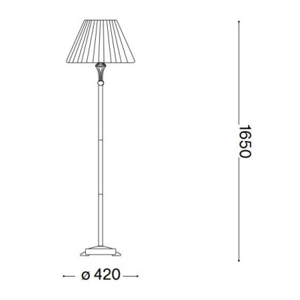 Ideal Lux - Lattialamppu FIRENZE 1xE14/40W/230V valkoinen/kulta
