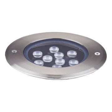 Ideal Lux - LED-ajotievalo FLOOR LED/12W/230V halkaisija 14 cm CRI 90 IP67 kiiltävä kromi
