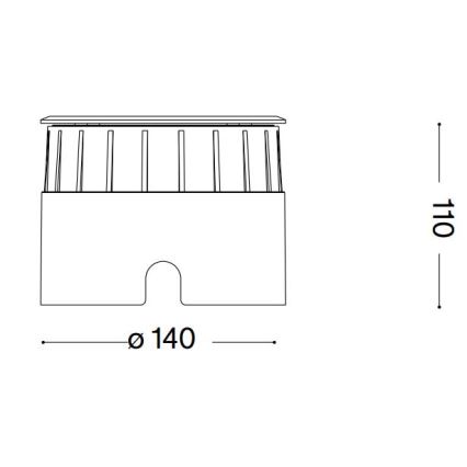 Ideal Lux - LED-ajotievalo FLOOR LED/12W/230V halkaisija 14 cm CRI 90 IP67 kiiltävä kromi