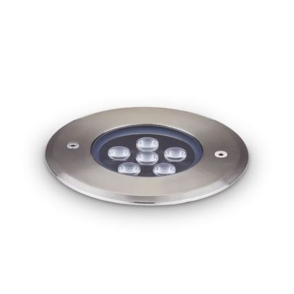 Ideal Lux - LED-ajotievalo FLOOR LED/6W/230V halkaisija 12 cm CRI 90 IP67 kiiltävä kromi