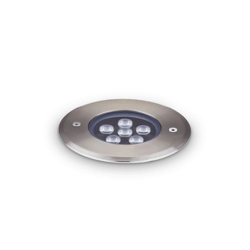 Ideal Lux - LED-ajotievalo FLOOR LED/6W/230V halkaisija 12 cm CRI 90 IP67 kiiltävä kromi