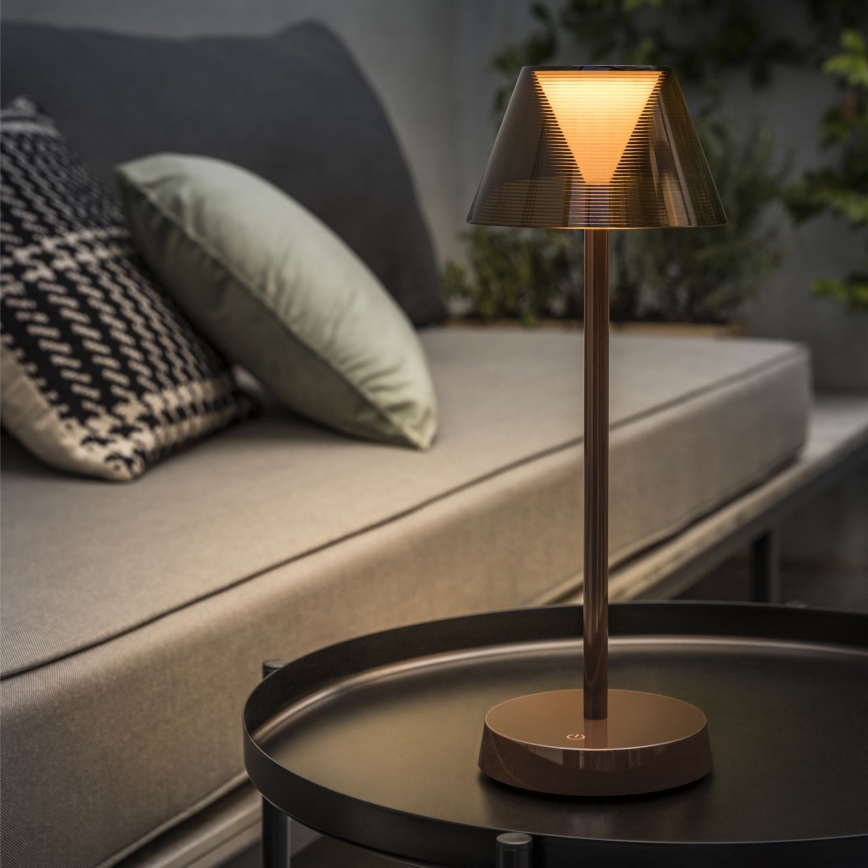 Ideal Lux - LED Himmennettävä kosketuslamppu LOLITA LED/2,8W/5V IP54 ruskea