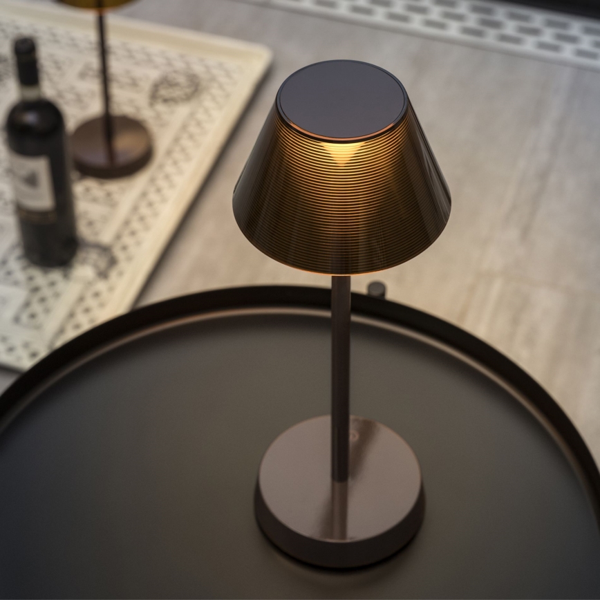 Ideal Lux - LED Himmennettävä kosketuslamppu LOLITA LED/2,8W/5V IP54 ruskea