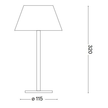 Ideal Lux - LED Himmennettävä kosketus ulko lamppu PURE LED/1,5W/3,7V CRI 90 IP54 musta