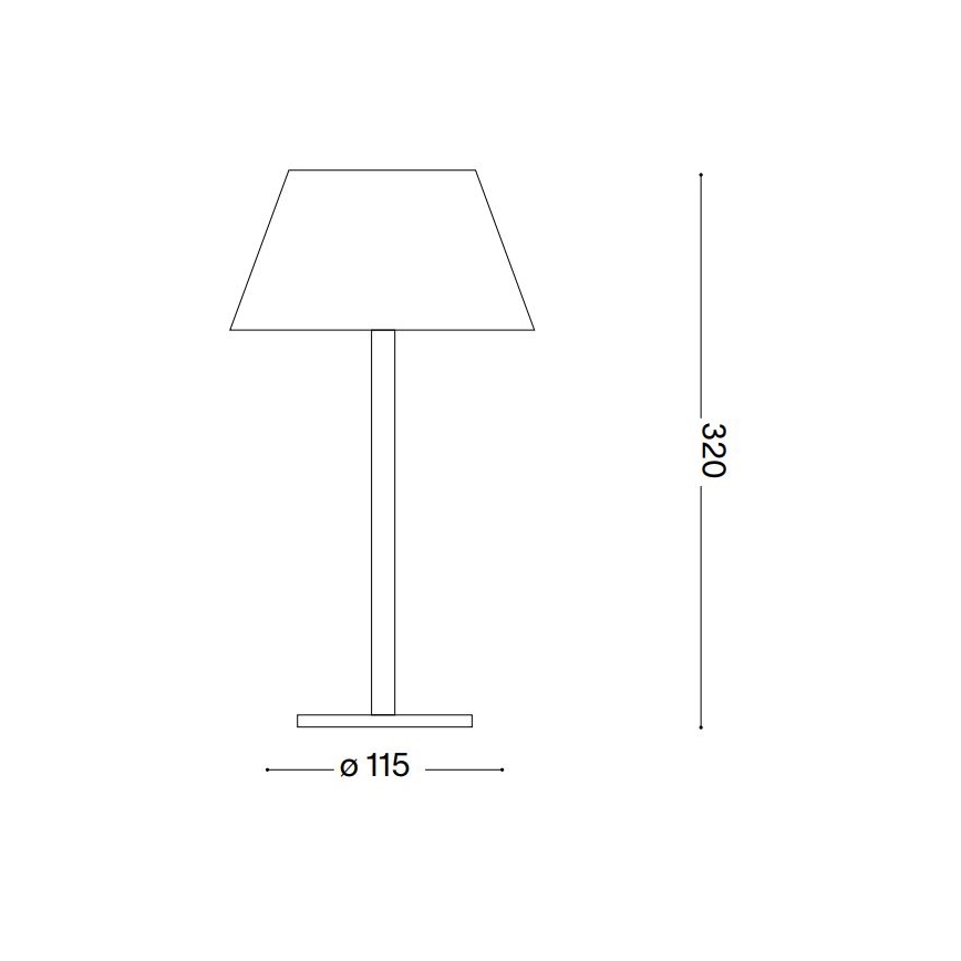 Ideal Lux - LED Himmennettävä kosketus ulko lamppu PURE LED/1,5W/3,7V CRI 90 IP54 musta