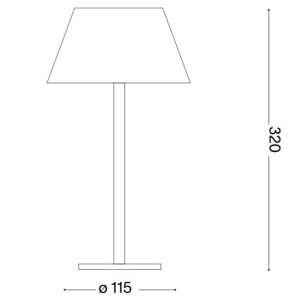 Ideal Lux - LED Himmennettävä kosketus ulko lamppu PURE LED/1,5W/3,7V CRI 90 IP54 ruskea