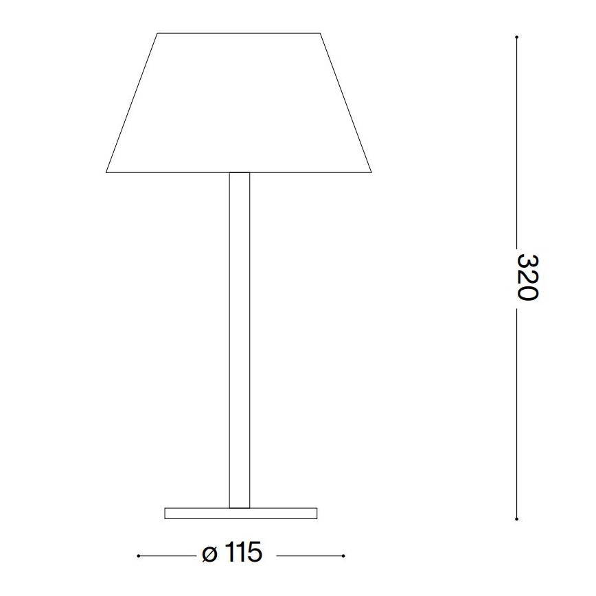 Ideal Lux - LED Himmennettävä kosketus ulko lamppu PURE LED/1,5W/3,7V CRI 90 IP54 ruskea