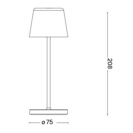 Ideal Lux - LED himmennettävä kosketusohjattu ulkokäyttöön tarkoitettu pöytävalaisin CUTE LED/2,5W/3,7V 3000 mAh USB 2200-2700K IP65 ruskea